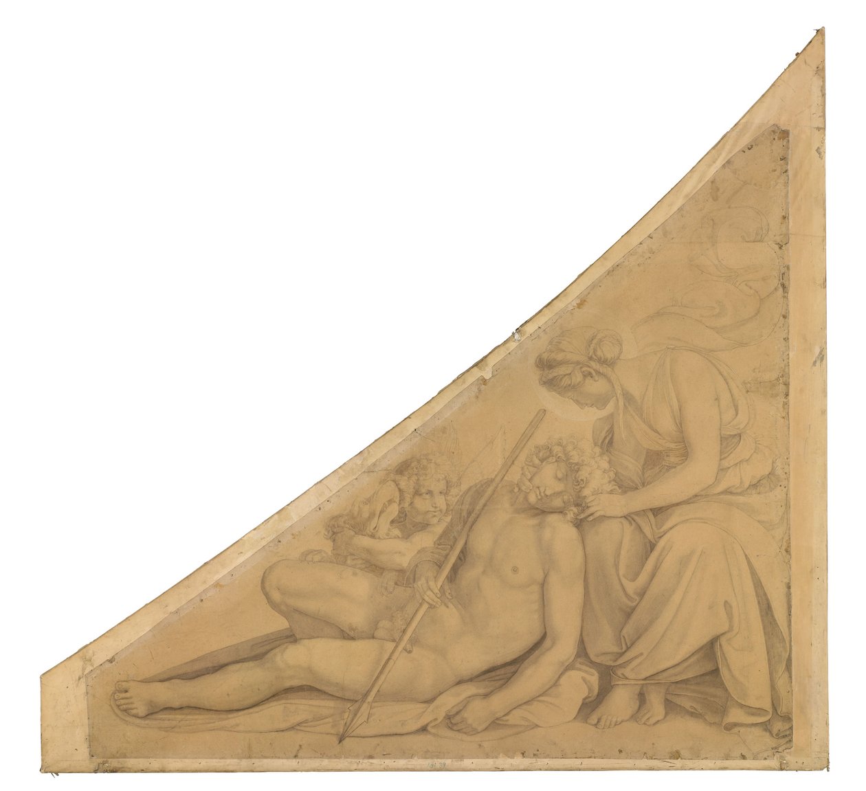 Artemis und Endymion. Karton zu den Deckenbildern der Münchner Glyptothek av Peter von Cornelius