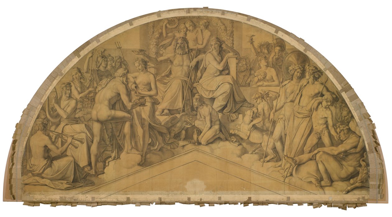 Die Aufnahme des Herakles in den Olymp av Peter von Cornelius