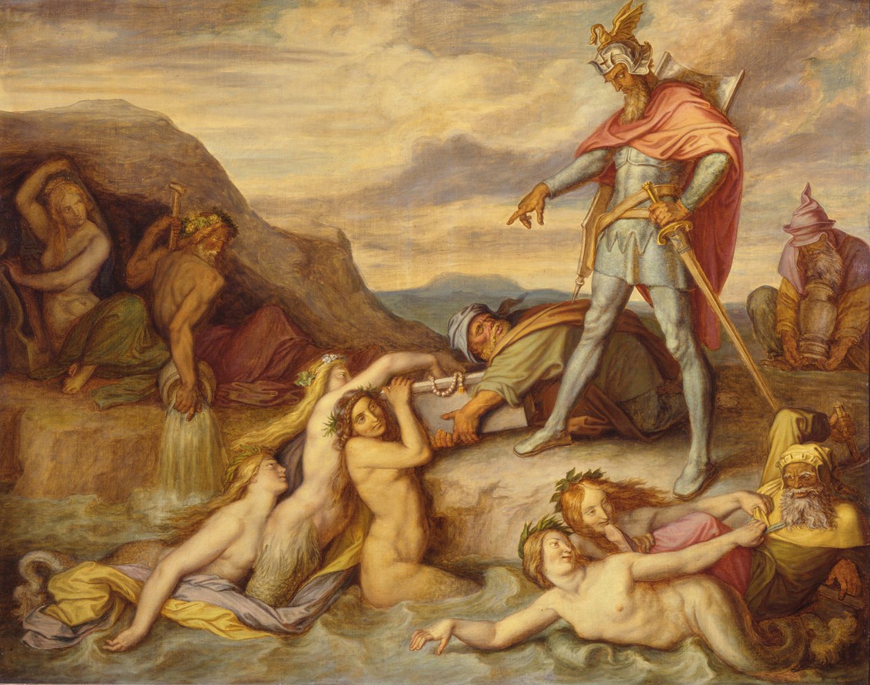 Hagen sänker Nibelungaskatten av Peter von Cornelius