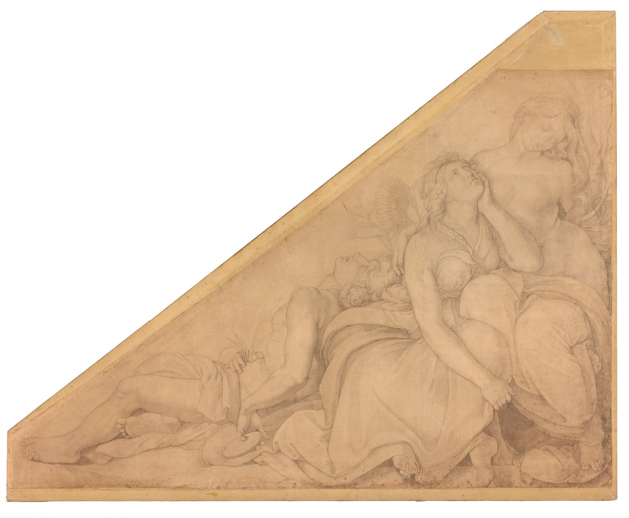 Hyakinthos, Klythia, Leukothoe, in Blumen verwandelt av Peter von Cornelius