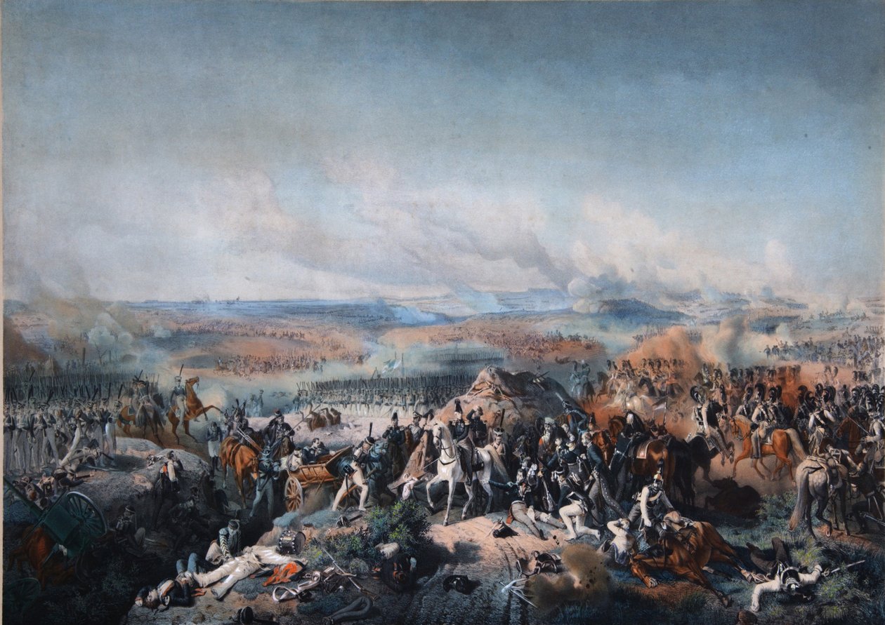 Slaget vid Borodino den 26 augusti 1812, första kvartalet av 1800-talet. av Peter von Hess