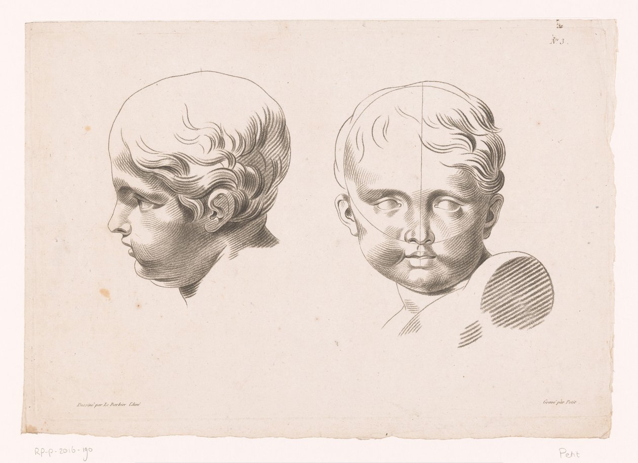Två barns huvuden Principer för att rita från naturen, del fem (serietitel) Vème Cahier De Principes Dessiné d
