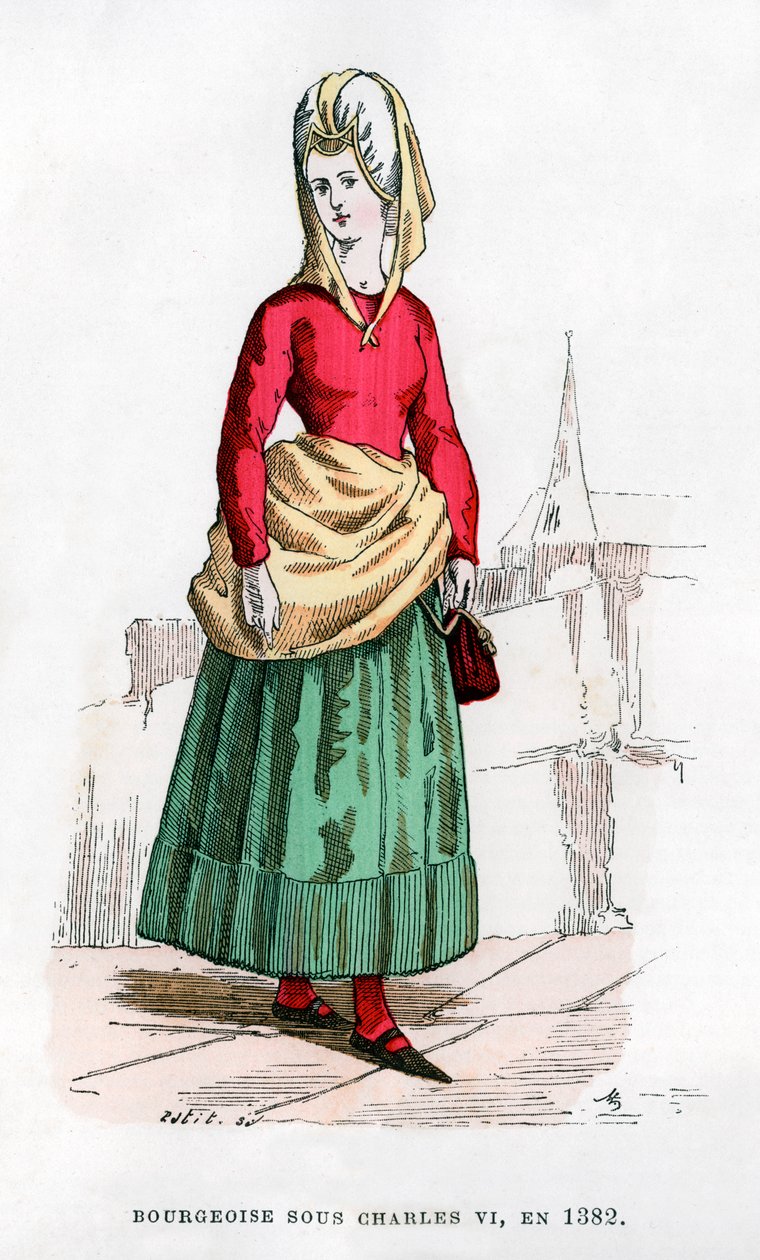Borgerlig i dräkt av Karl VI av Frankrikes tid, 1382 1882-1884. av Petit