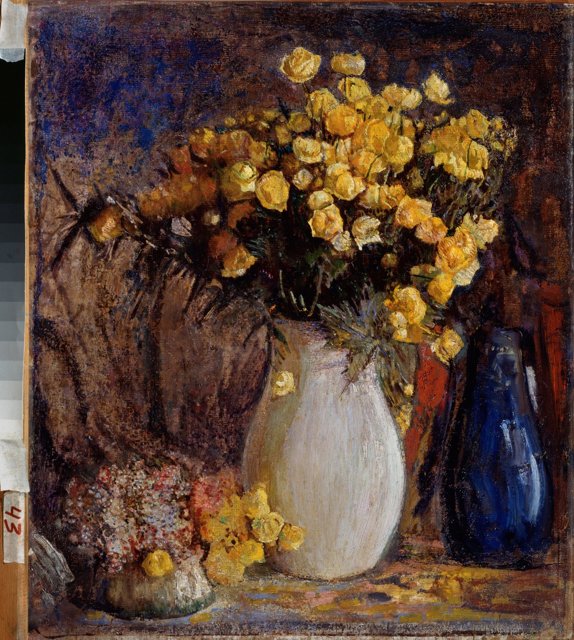 Nenuphars dans un vase blanc (Näckrosor i en vit kanna) - Målning av Pyotr Ivanovich Petrovichev (Piotr Petrovichev) (1874-1947), olja på duk - Rysk konst sent 1800-1900-tal, modernism - State V Surikov Art Museum, Krasnoyarsk (Ryssland) av Petr Ivanovic Petrovichev