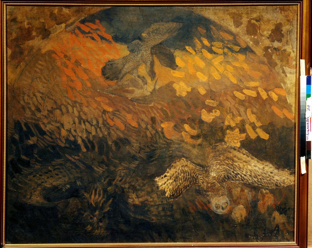 ""La nuit"" (Natten) Peinture de Pyotr Savvich Utkin (1877-1934) Tempera på duk 1904 Dim 103x124 cm Privat samling av Petr Savvic Utkin