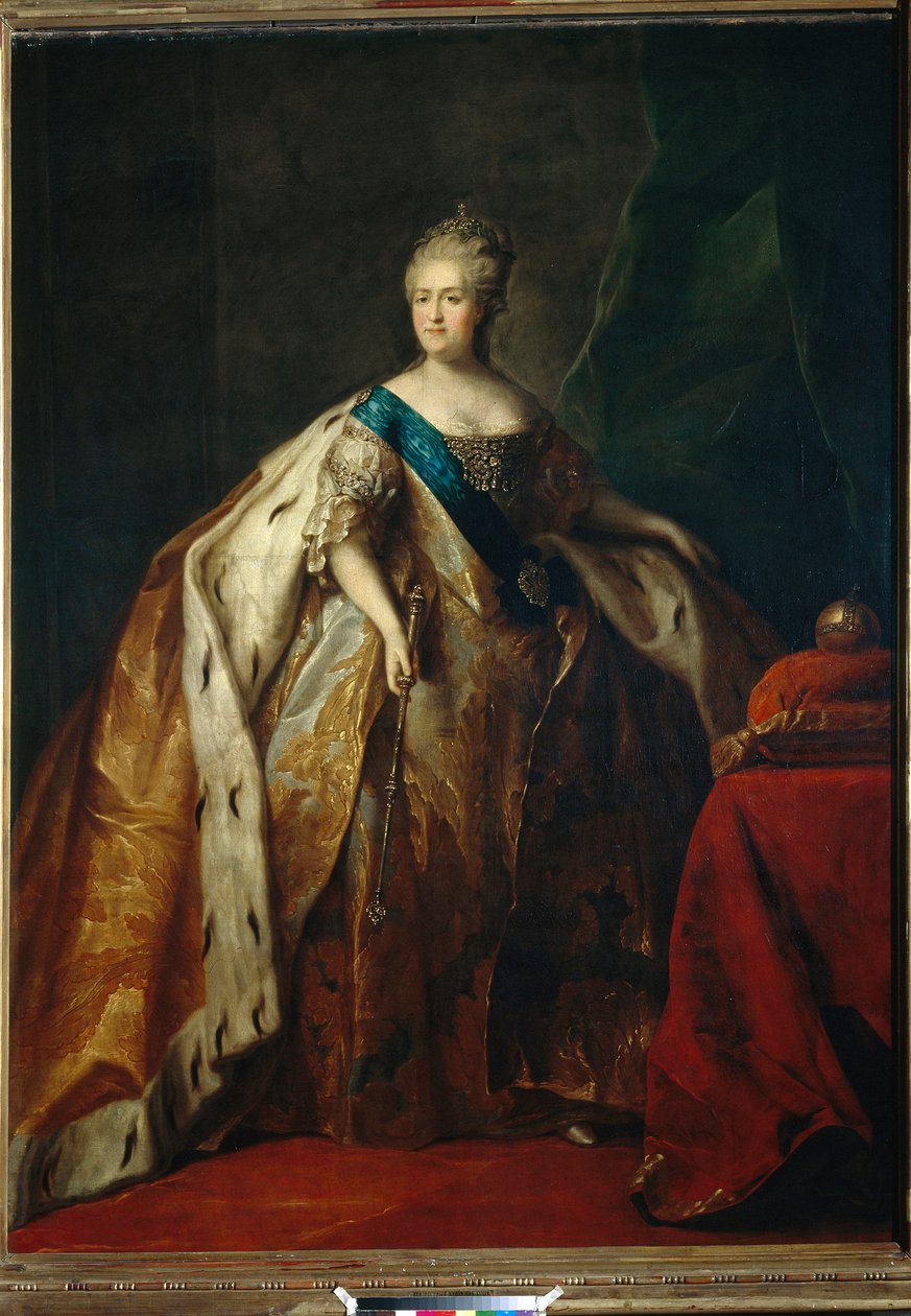 Porträtt av kejsarinnan Katarina II (Marthe Helene Skavronskaia av Petr Semenovich Drozhdin