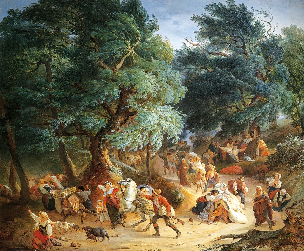 Jordbävning i Rocca di Papa nära Rom av Petr Vasilievich Basin