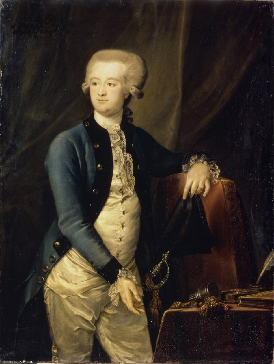 Porträtt av baron Pjotr Fjodorovich Maltitz 1753-1826, 1785 av Petro Semyonovich Drozhdin