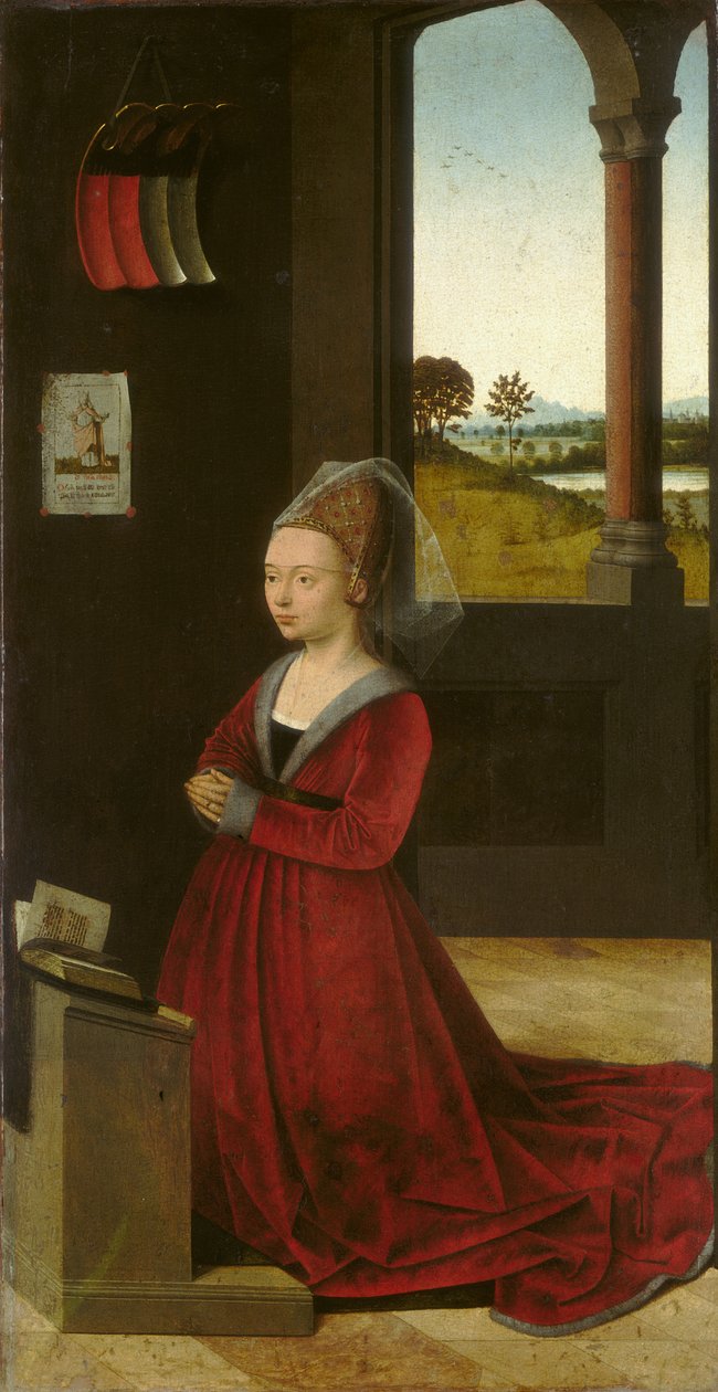 Porträtt av en kvinnlig donator, ca 1455 av Petrus Christus