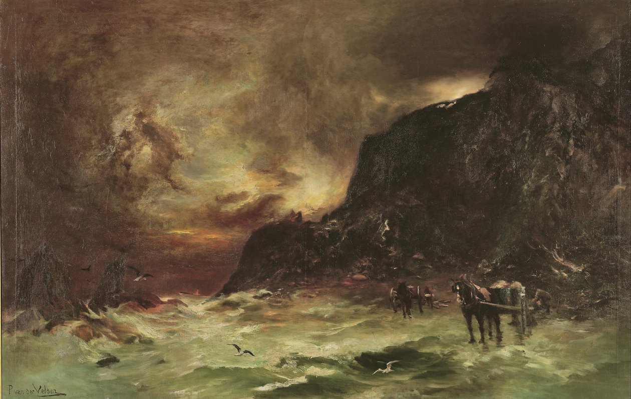 Storm at Wellington Heads av Petrus van der Velden