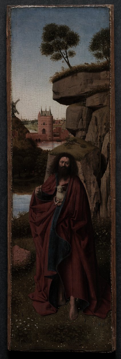 Johannes Döparen i ett landskap, ca 1445 (olja på pannå) av Petrus Christus