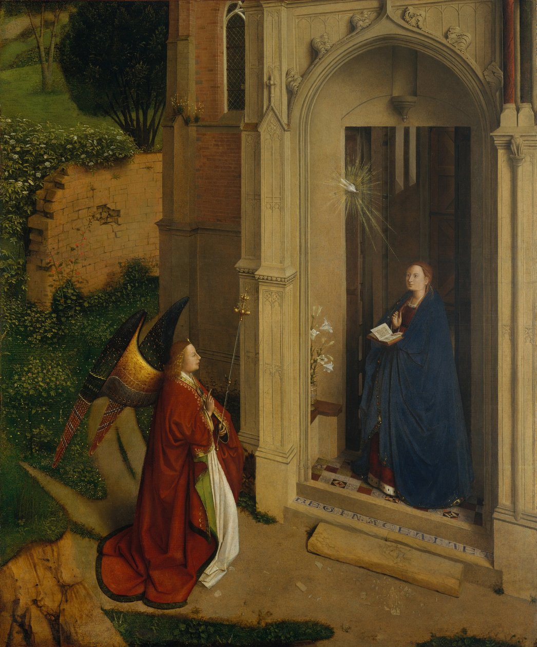 Bebådelsen, ca 1450 (olja på trä) av Petrus Christus