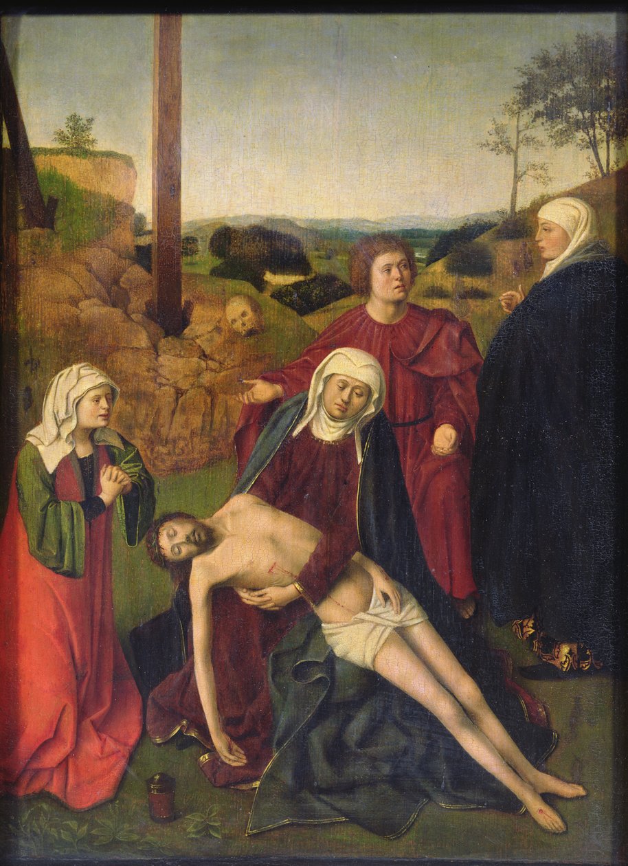 The Lamentation (olja på panel) av Petrus Christus