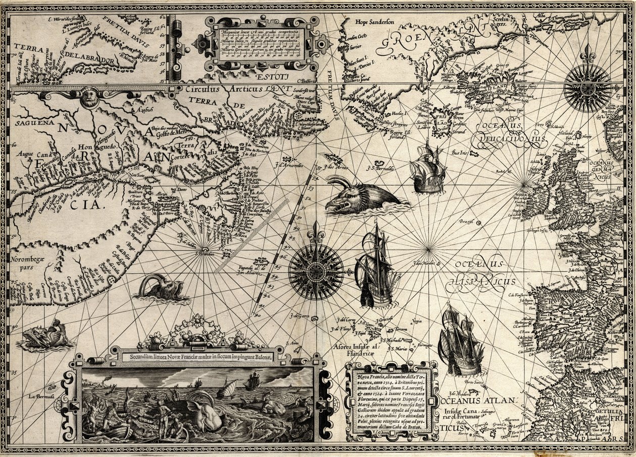 Nya Frankrike av Petrus & Doetichum Jan van younger & Claesz Cornelius & Meyn David de (16th century Plancius