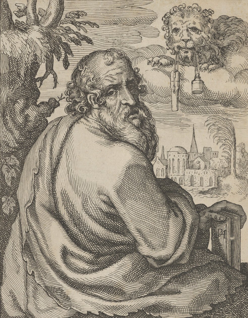 Mark, från De fyra evangelisterna, 1610-20. av Petrus Feddes
