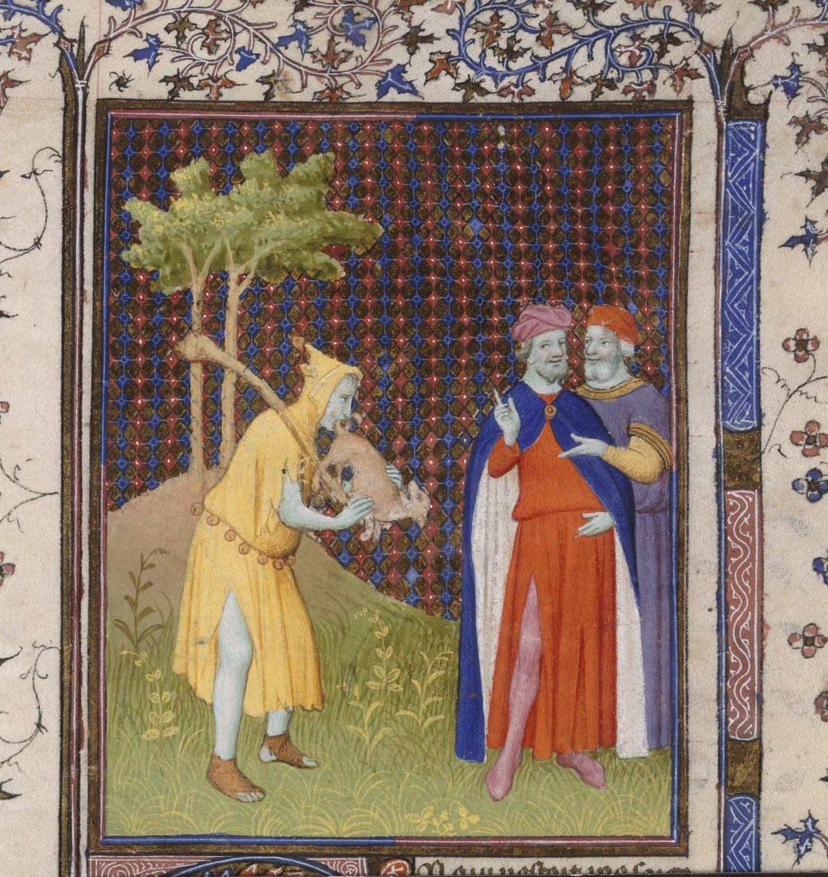 Royal 15 D.11 fol.262 Dåre med ett litet djur, från 