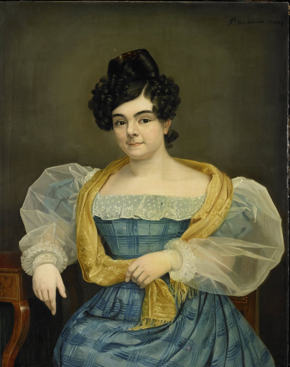 Porträtt av Adriana Johanna van Wijck av Petrus van Schendel