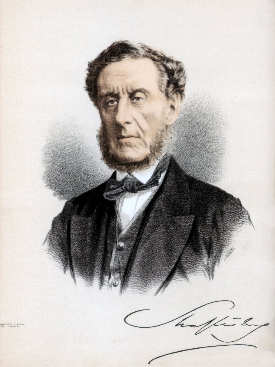 Anthony Ashley Cooper, 7:e Earl of Shaftesbury, engelsk politiker och filantrop, c1890. av Petter and Galpin Cassell