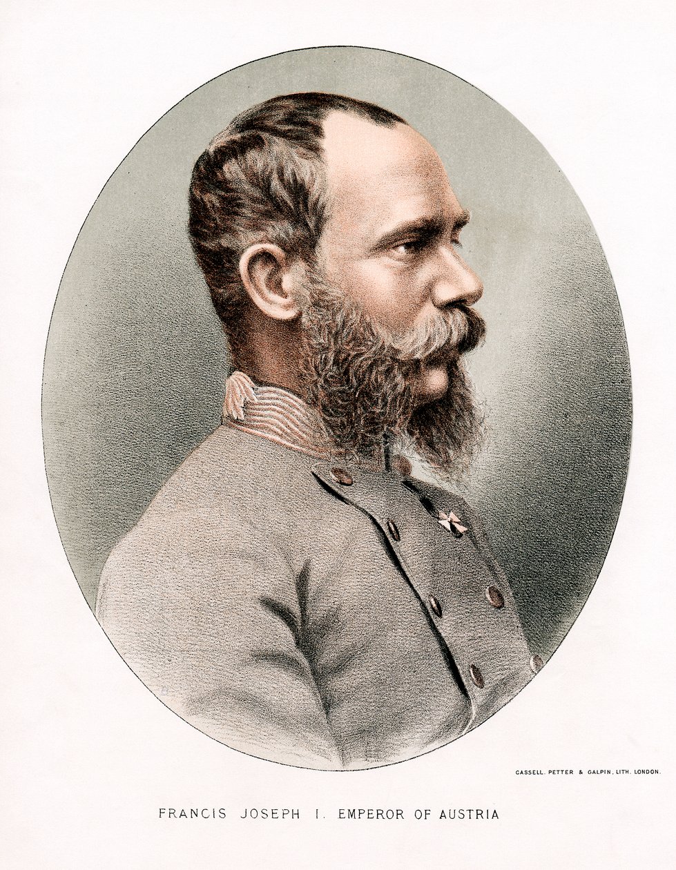 Franz Joseph, kejsare av Österrike, c1880 av Petter and Galpin Cassell