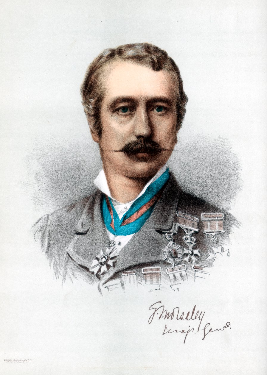 Garnet Joseph Wolseley, 1:e Viscount Wolseley, irländskfödd brittisk soldat, c1890. av Petter and Galpin Cassell