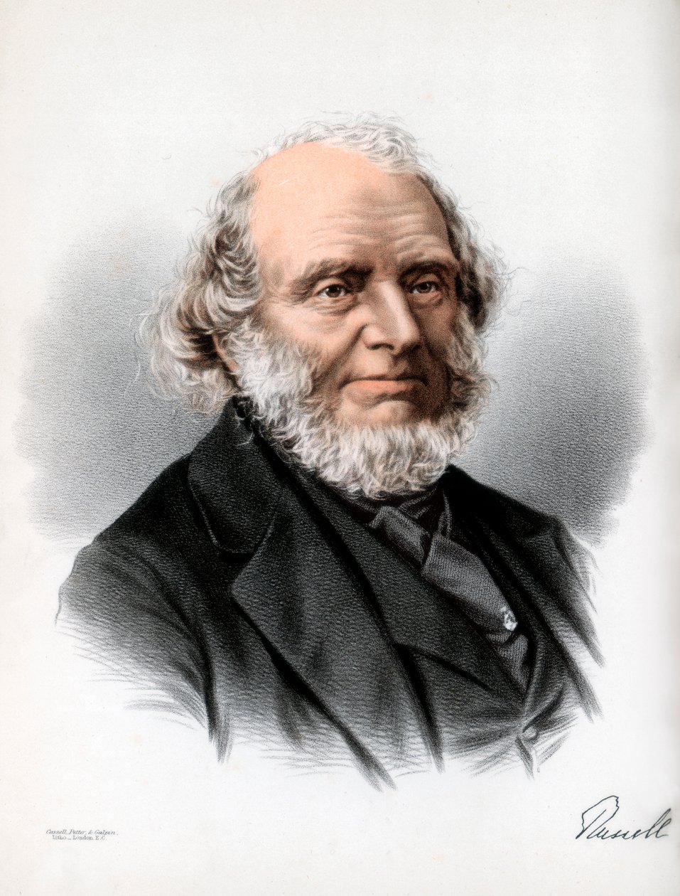John Russell, 1:e Earl Russell, engelsk whig och liberal politiker, c1890. av Petter and Galpin Cassell