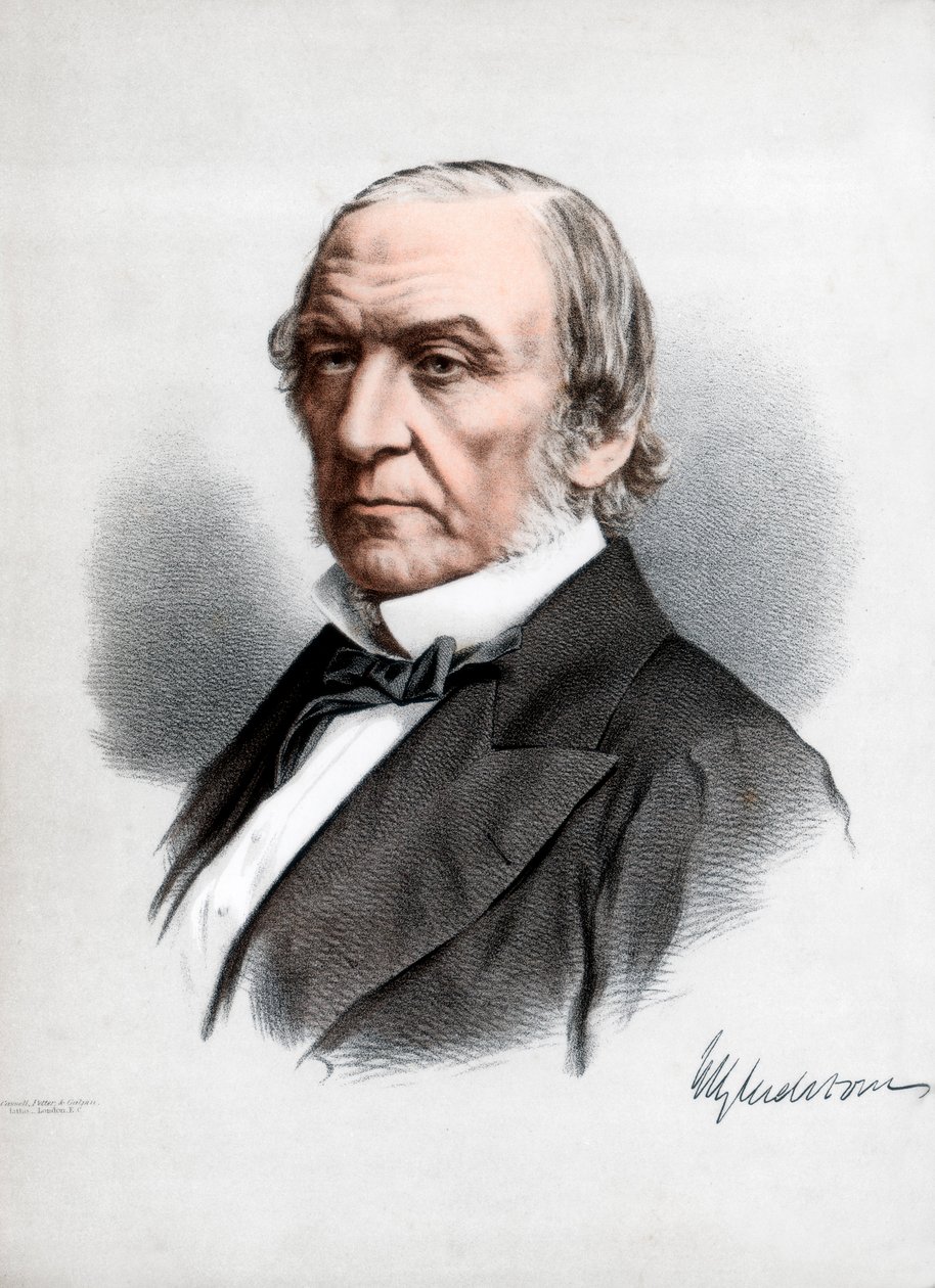 William Ewart Gladstone, brittiska liberala partiets statsman och premiärminister, c1890. av Petter and Galpin Cassell