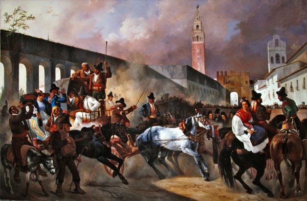 En bröllopsprocession i Sevilla av Pharamond Blanchard