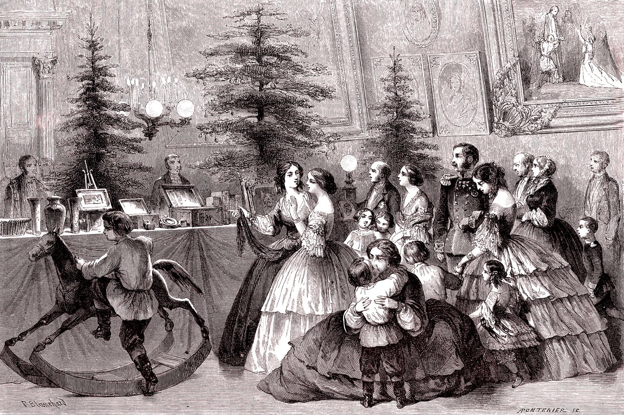 Jul i Sankt Petersburg, Ryssland. 1861 (gravyr) av Pharamond Blanchard