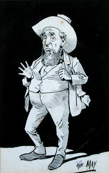 Cowboy (bläck på papper) av Phil May