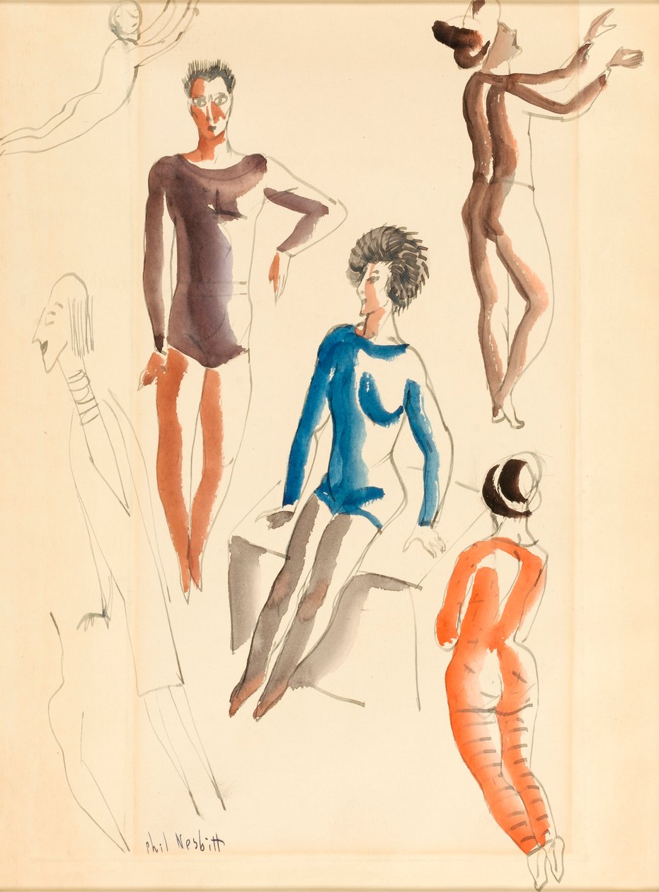 Humoristiska figurer, n.d. av Phil Nesbitt
