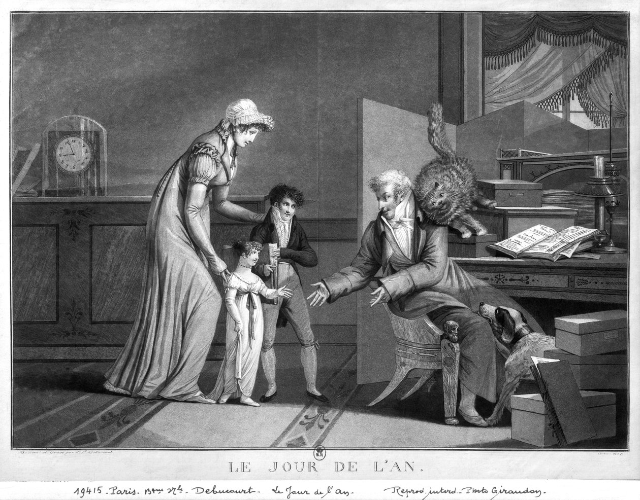 Nyårsdagen, 1807 av Philibert Louis Debucourt