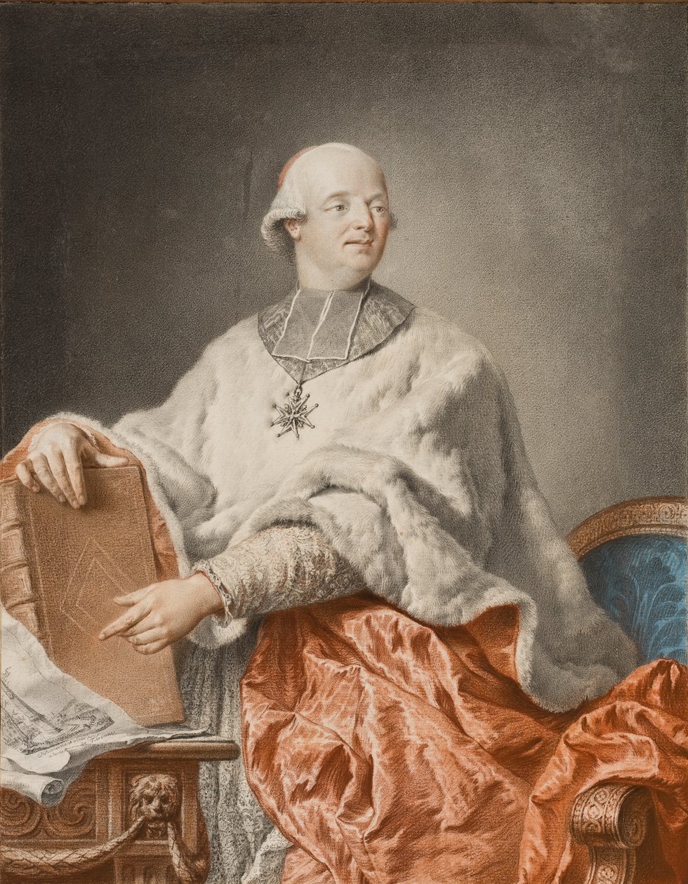 Kardinalen de Rohan, 1783 (grafit och blyerts på papper) av Philibert Louis Debucourt