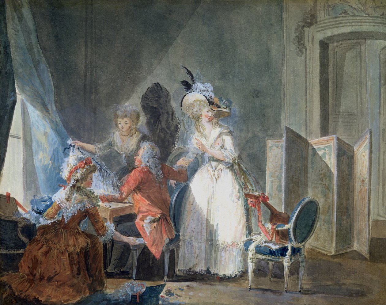 Modesäljaren av Philibert Louis Debucourt