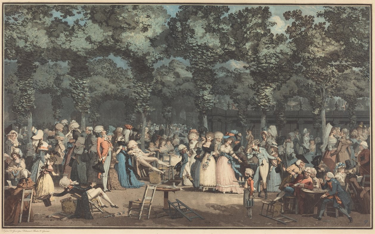 Den offentliga promenaden av Philibert-Louis Debucourt