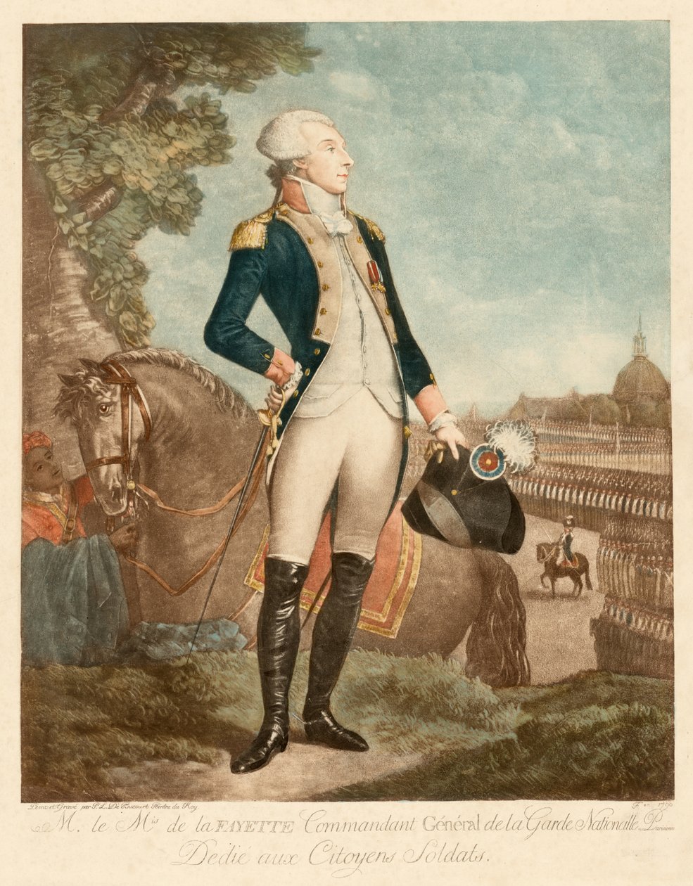 Markis de Lafayette av Philibert-Louis Debucourt