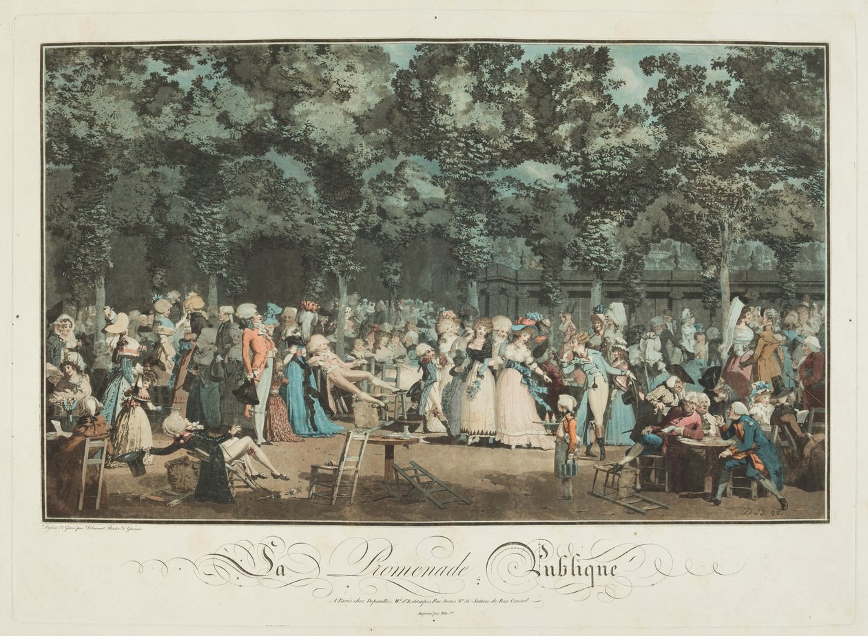 Den offentliga strandpromenaden av Philibert Louis Debucourt