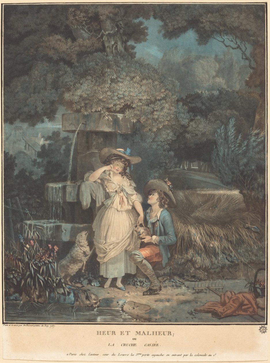 Heur et Malheur, eller den trasiga kannan av Philibert Louis Debucourt