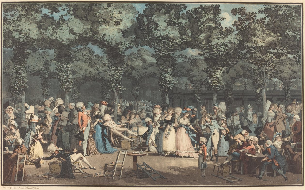 Den offentliga strandpromenaden av Philibert Louis Debucourt