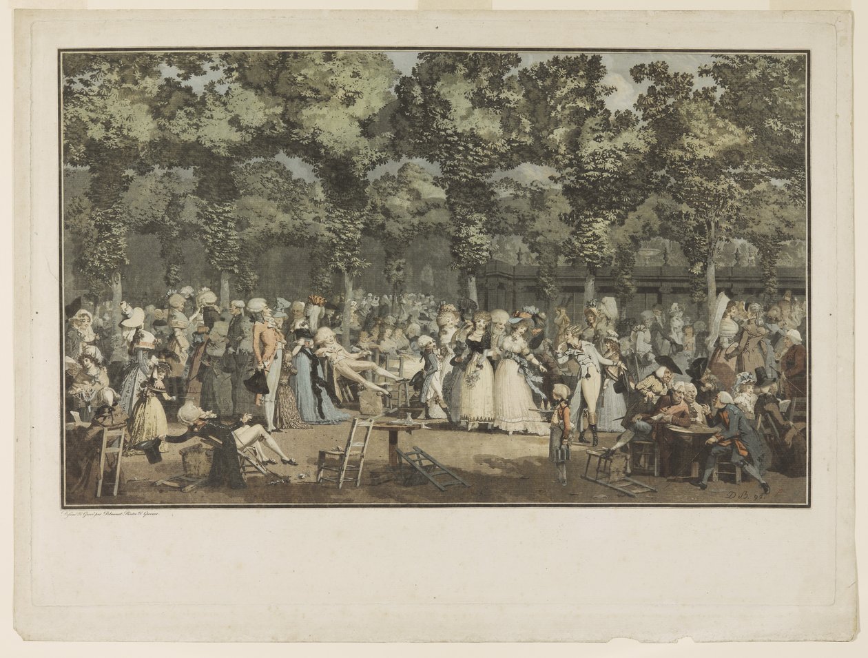Den offentliga strandpromenaden av Philibert Louis Debucourt