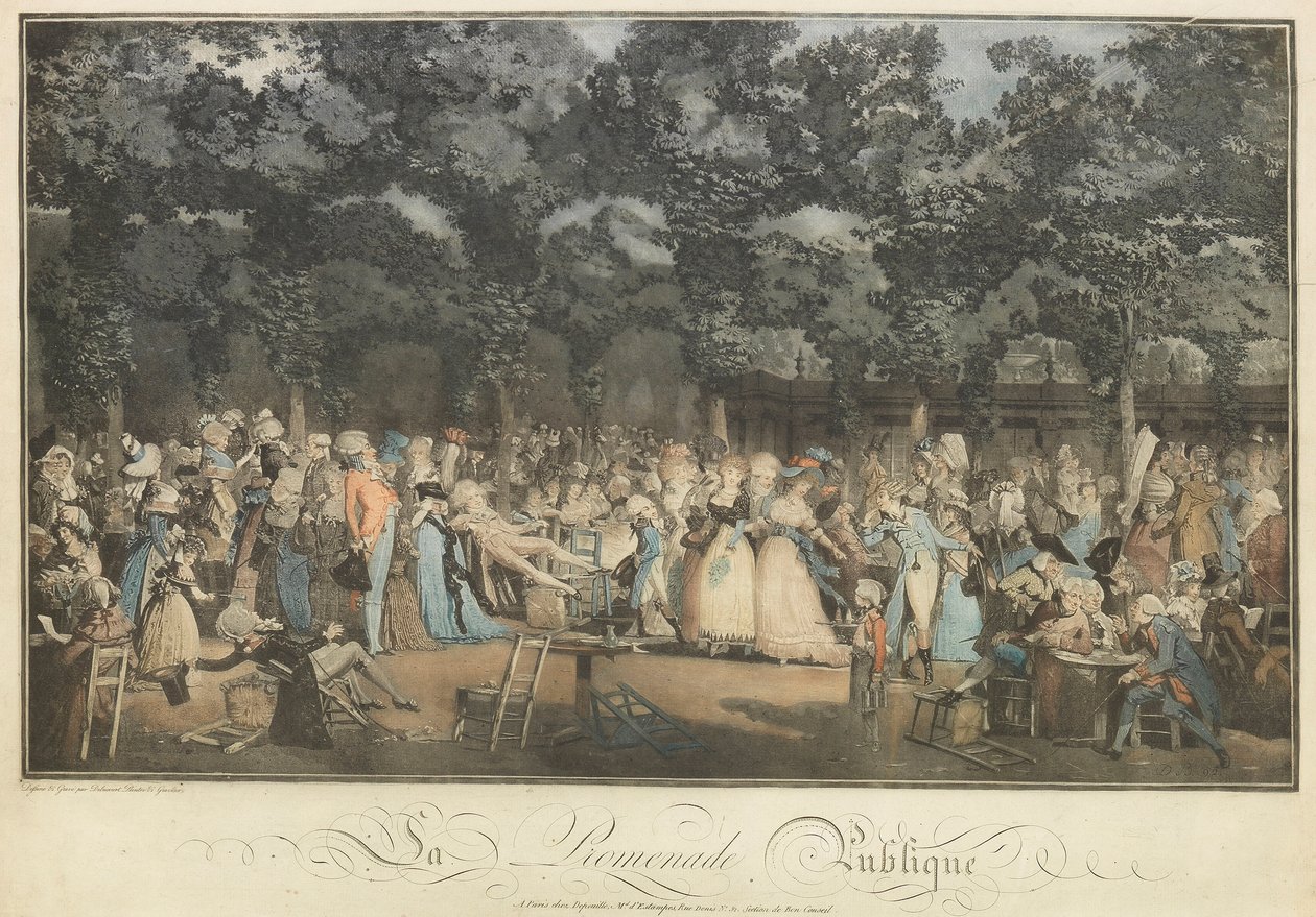 Den offentliga strandpromenaden, 1792. av Philibert Louis Debucourt