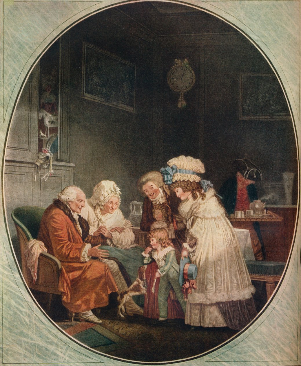 Komplimangen eller nyårsmatinén, 1887, 1916 av Philibert Louis Debucourt