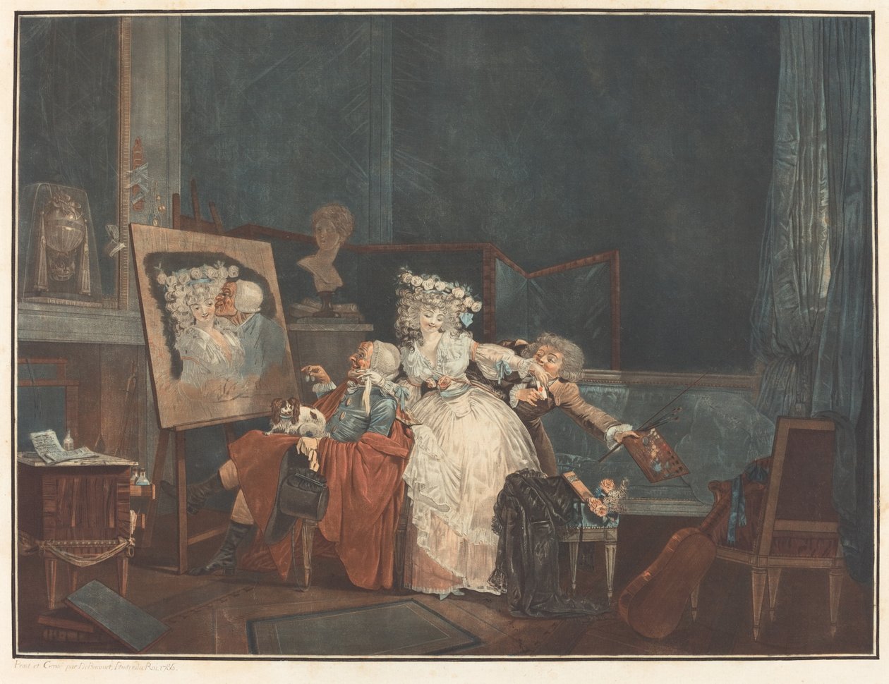 De två kyssarna av Philibert Louis Debucourt