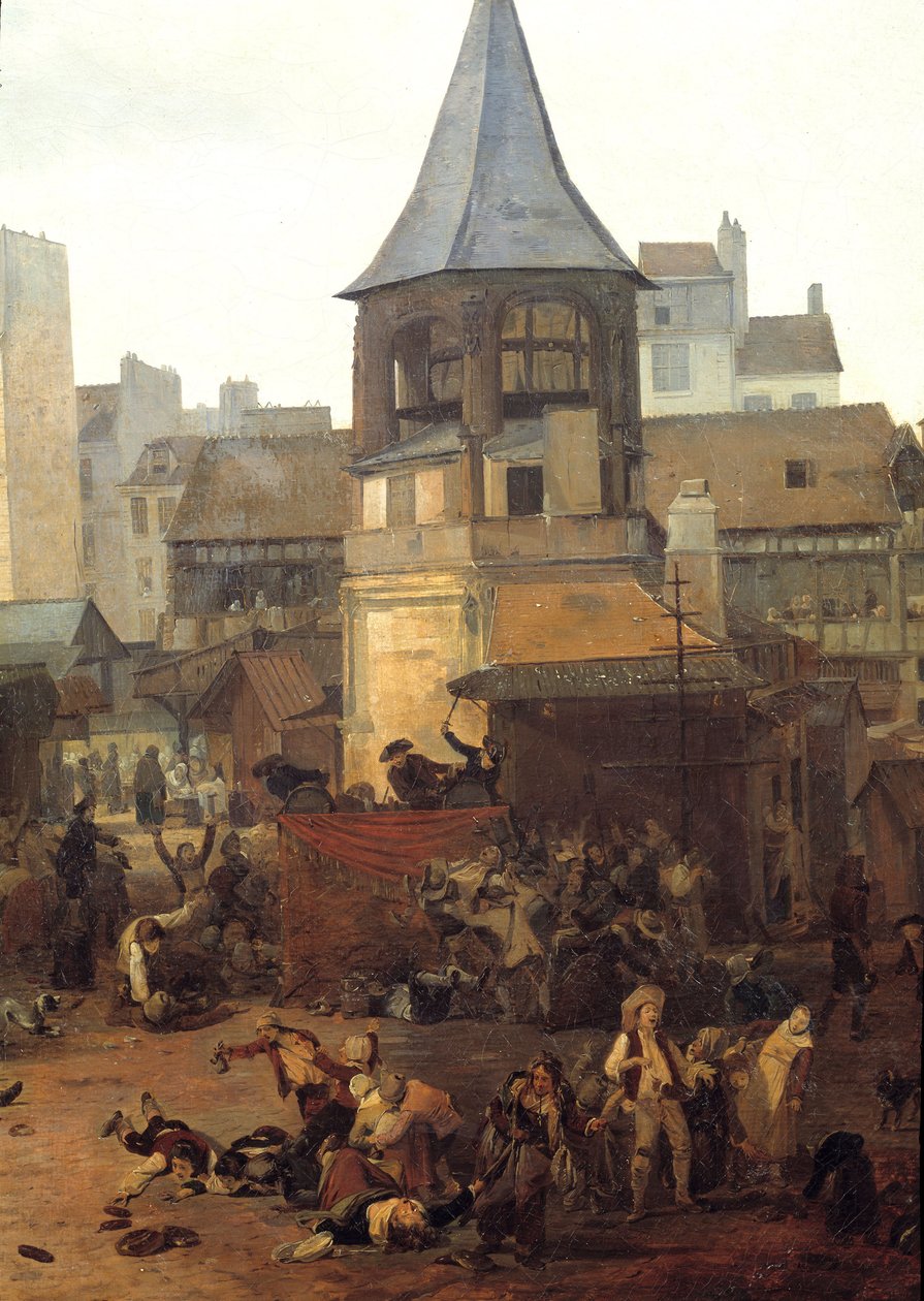 Rejuissances ges av staden Paris aux Halles den 21/01/1782 med anledning av födelsen av Dauphin Louis Joseph av Frankrike (1781-1789) Detalj. Målning av Louis Philibert Debucourt (1755-1832) 1782 sön. 0,89x1,16 m Paris, Musee Carnavalet av Philibert Louis Debucourt