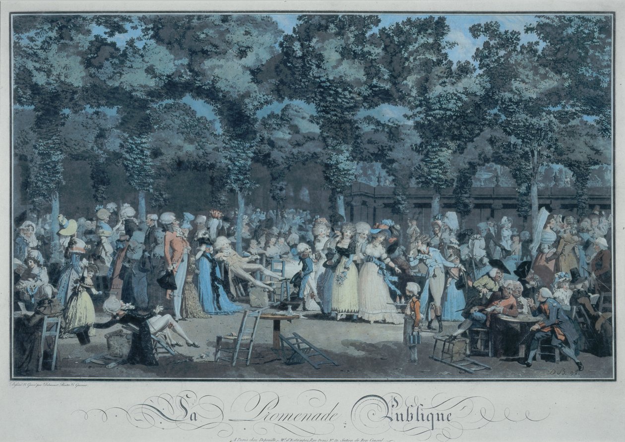 Den offentliga strandpromenaden av Philibert Louis Debucourt