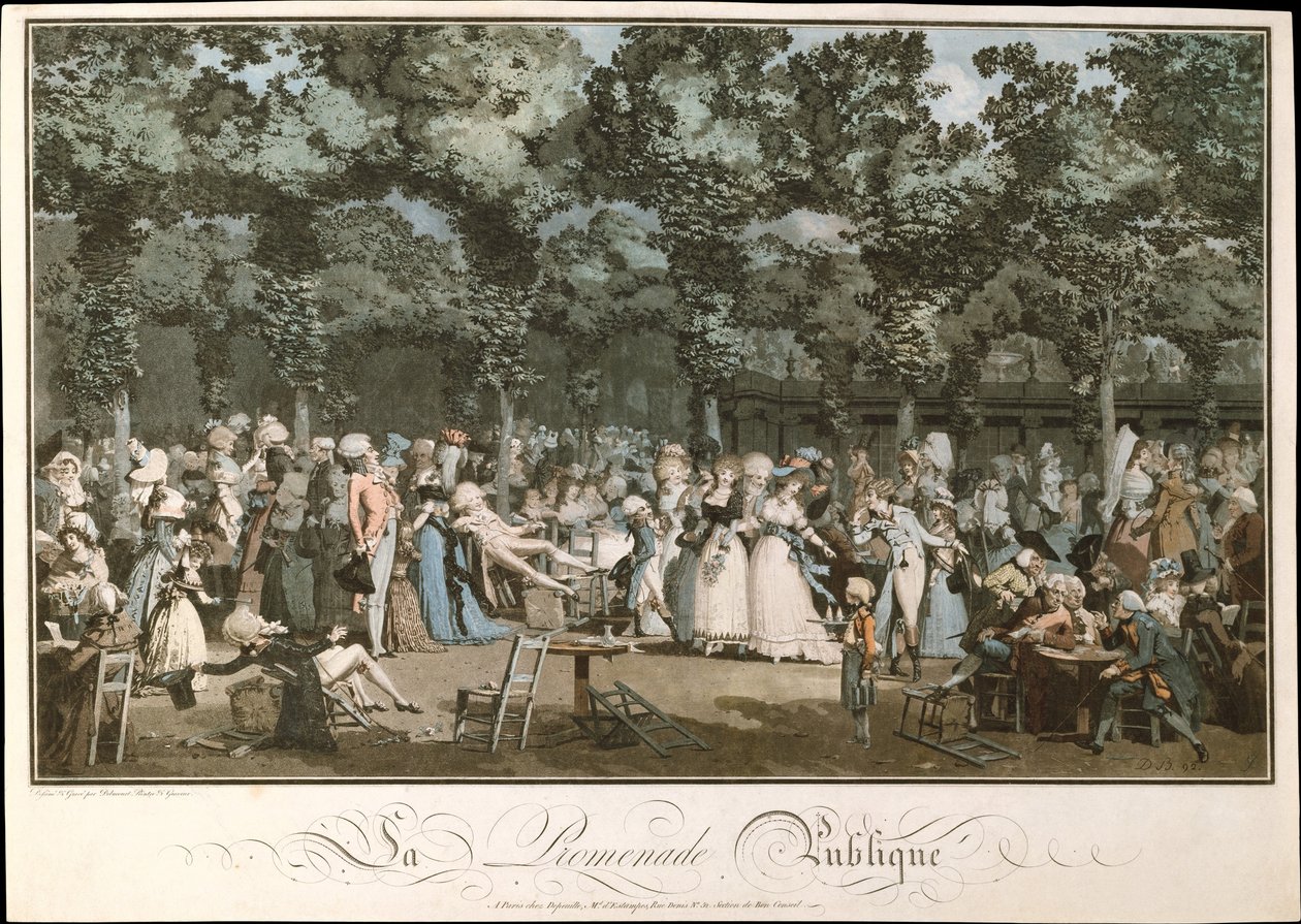 Den offentliga strandpromenaden, 1792 av Philibert Louis Debucourt
