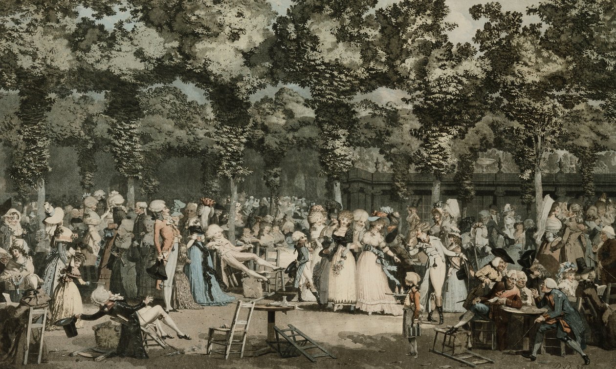 Allmänna strandpromenaden; Den offentliga strandpromenaden, 1792 av Philibert Louis Debucourt