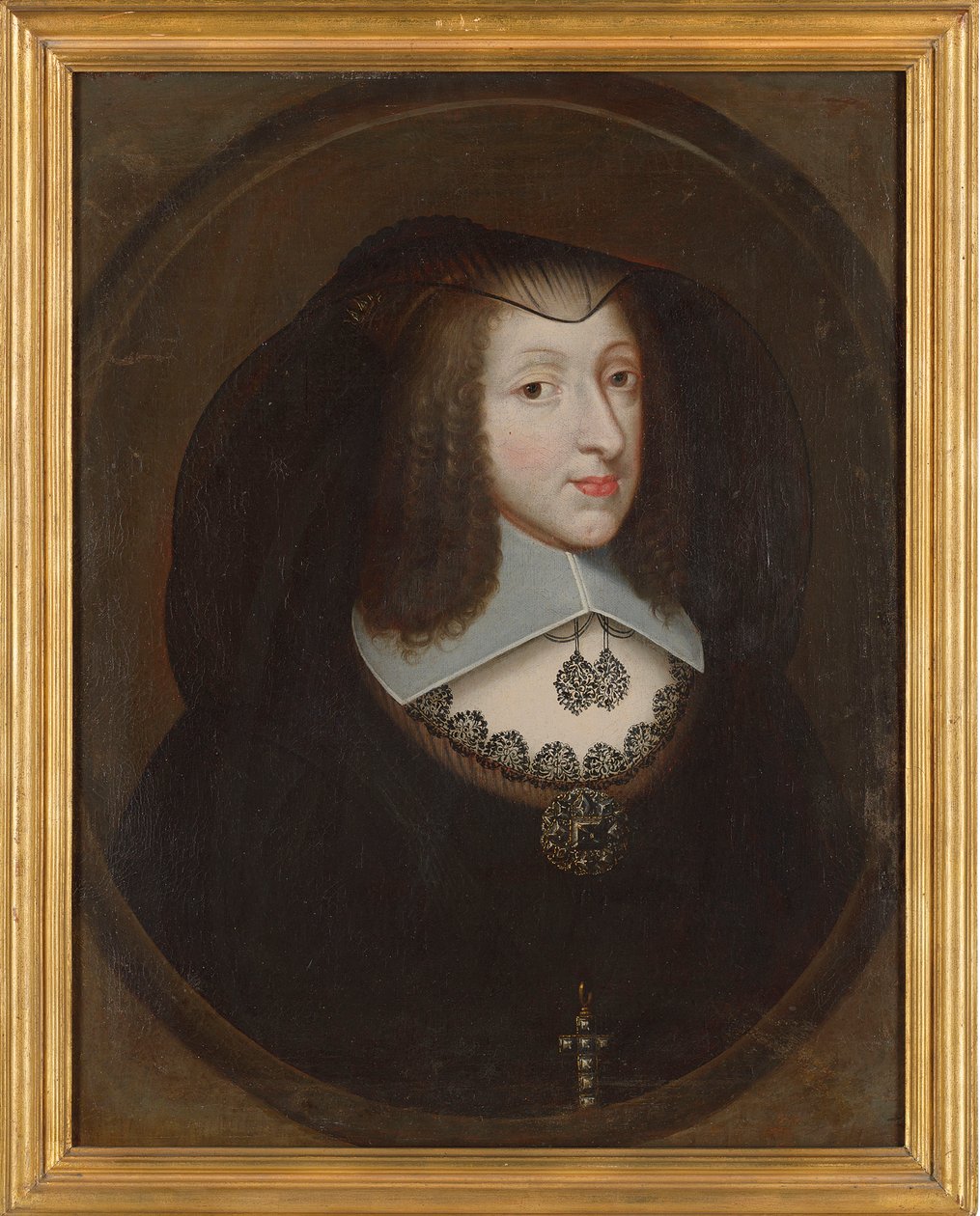Christine Marie av Frankrike 1606-1663, hertiginna av Savojen i änkekläder, ca. 1640. av Philibert Torret
