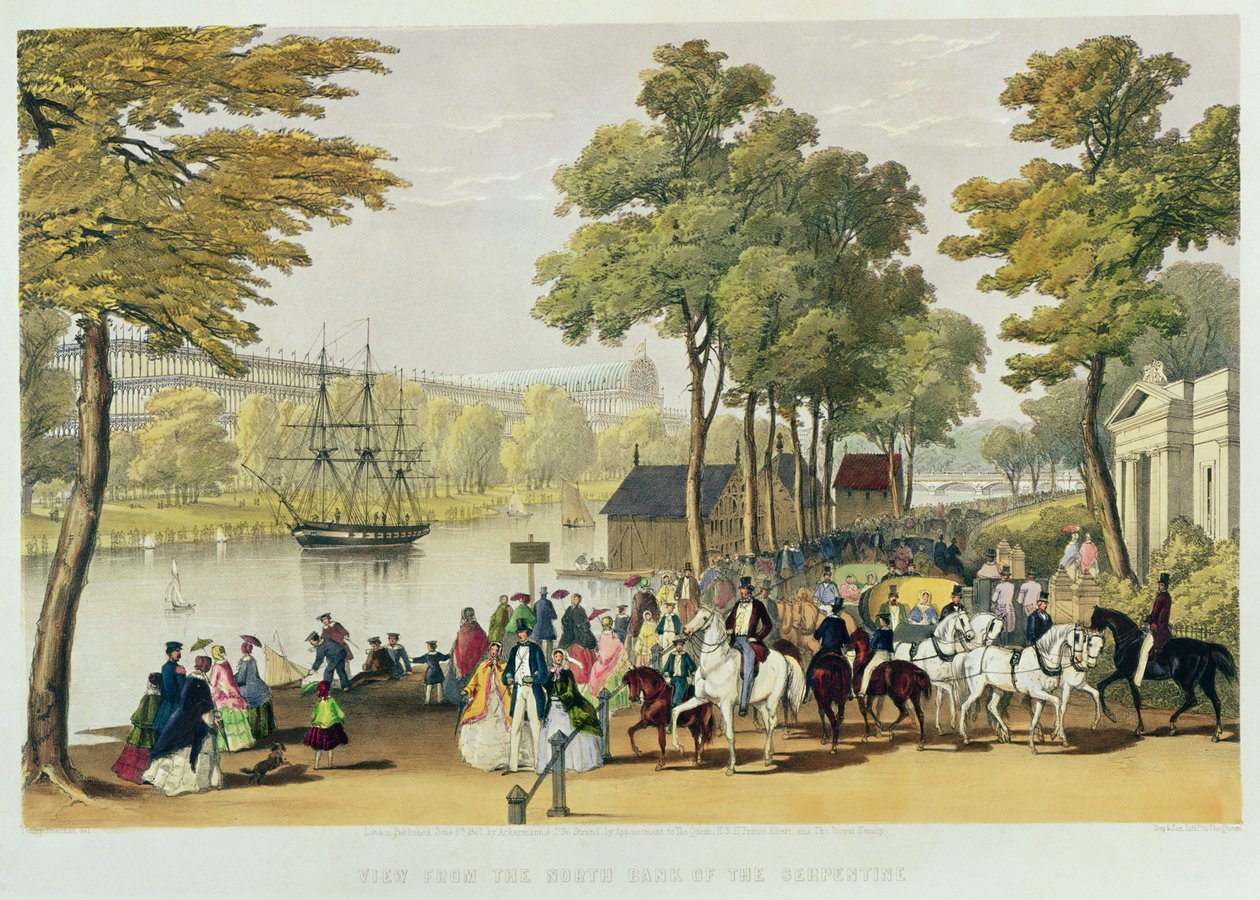 Utsikt från Serpentinens norra strand, 1851 av Philip Brannan