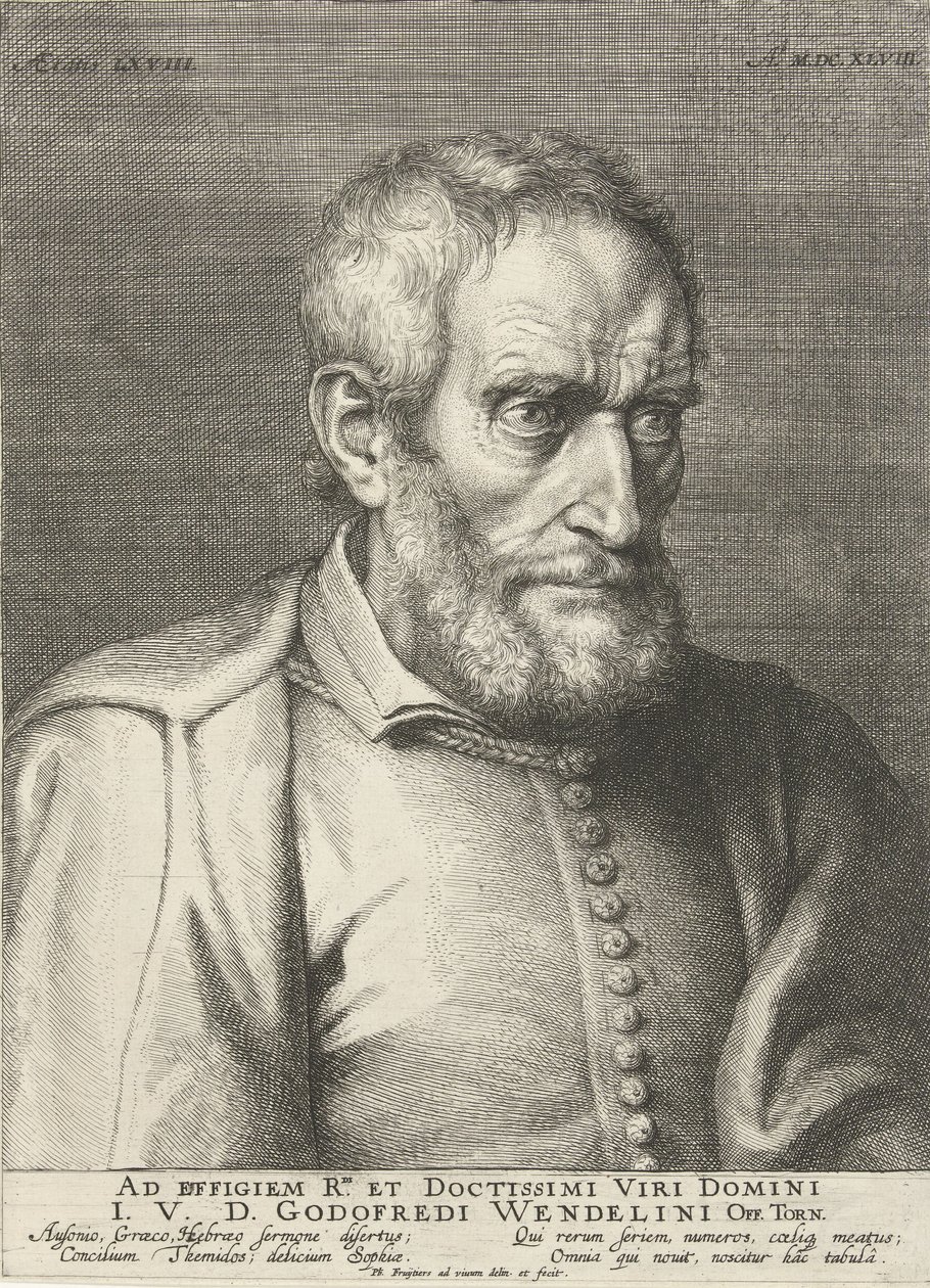 Porträtt av Godefridus Wendelinus vid 68 års ålder av Philip Fruytiers (1648) av Philip Fruytiers
