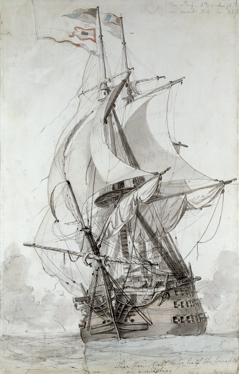 La Montagne, ca 1794 (toalettpenna och bläck) av Philippe Jacques de Loutherbourg